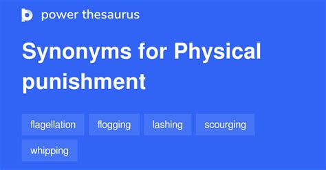 punishment synonym|physical punishment synonyms.